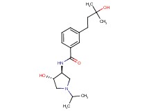 N-[(3S*,4S*)-4-hydroxy-1-isopropyl-3-pyrrolidinyl]-3-(3-hydroxy-3-methylbutyl)benzamide