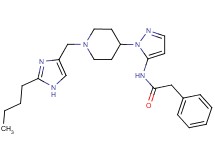 N-(1-{1-[(2-butyl-1H-imidazol-4-yl)methyl]-4-piperidinyl}-1H-pyrazol-5-yl)-2-phenylacetamide