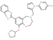 7-(1,3-benzothiazol-2-yl)-4-{[1-(5-chloro-2-pyridinyl)-1H-pyrrol-2-yl]methyl}-9-(tetrahydro-3-furanyloxy)-2,3,4,5-tetrahydro-1,4-benzoxazepine