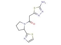 5-{2-oxo-2-[2-(1,3-thiazol-2-yl)-1-pyrrolidinyl]ethyl}-1,3,4-thiadiazol-2-amine