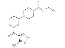 ethyl 4-{1-[(3-methyl-1H-pyrazol-4-yl)carbonyl]-3-piperidinyl}-1-piperazinecarboxylate