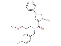 N-(4-fluorobenzyl)-N-(3-methoxypropyl)-1-methyl-3-phenyl-1H-pyrazole-5-carboxamide