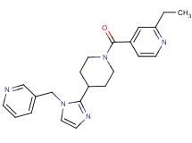 2-ethyl-4-({4-[1-(3-pyridinylmethyl)-1H-imidazol-2-yl]-1-piperidinyl}carbonyl)pyridine