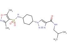 1-(cis-4-{[(3,5-dimethyl-4-isoxazolyl)sulfonyl]amino}cyclohexyl)-N-isobutyl-1H-1,2,3-triazole-4-carboxamide