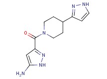 3-{[4-(1H-pyrazol-3-yl)piperidin-1-yl]carbonyl}-1H-pyrazol-5-amine