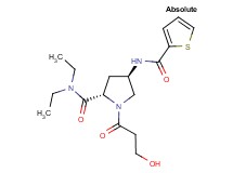 (4R)-N,N-diethyl-1-(3-hydroxypropanoyl)-4-[(2-thienylcarbonyl)amino]-L-prolinamide