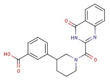 3-{1-[(4-oxo-3,4-dihydroquinazolin-2-yl)carbonyl]piperidin-3-yl}benzoic acid