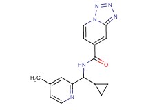 N-[cyclopropyl(4-methylpyridin-2-yl)methyl]tetrazolo[1,5-a]pyridine-7-carboxamide