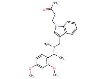3-(3-{[[1-(2,4-dimethoxyphenyl)ethyl](methyl)amino]methyl}-1H-indol-1-yl)propanamide