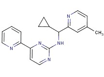 N-[cyclopropyl(4-methyl-2-pyridinyl)methyl]-4-(2-pyridinyl)-2-pyrimidinamine