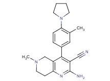 2-amino-6-methyl-4-(3-methyl-4-pyrrolidin-1-ylphenyl)-5,6,7,8-tetrahydro-1,6-naphthyridine-3-carbonitrile