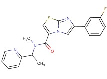 6-(3-fluorophenyl)-N-methyl-N-[1-(2-pyridinyl)ethyl]imidazo[2,1-b][1,3]thiazole-3-carboxamide