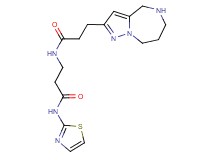 N~3~-[3-(5,6,7,8-tetrahydro-4H-pyrazolo[1,5-a][1,4]diazepin-2-yl)propanoyl]-N~1~-1,3-thiazol-2-yl-beta-alaninamide hydrochloride
