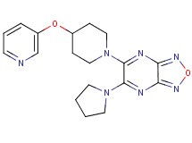 5-[4-(3-pyridinyloxy)-1-piperidinyl]-6-(1-pyrrolidinyl)[1,2,5]oxadiazolo[3,4-b]pyrazine