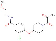 3-chloro-N-(2-methoxyethyl)-4-[(1-pyruvoylpiperidin-4-yl)oxy]benzamide