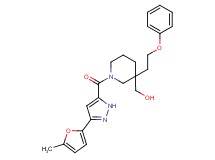 [1-{[3-(5-methyl-2-furyl)-1H-pyrazol-5-yl]carbonyl}-3-(2-phenoxyethyl)-3-piperidinyl]methanol
