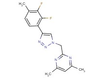 2-{[4-(2,3-difluoro-4-methylphenyl)-1H-1,2,3-triazol-1-yl]methyl}-4,6-dimethylpyrimidine