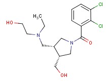 2-[{[(3R*,4R*)-1-(2,3-dichlorobenzoyl)-4-(hydroxymethyl)pyrrolidin-3-yl]methyl}(ethyl)amino]ethanol