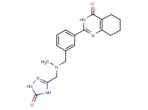 2-[3-({methyl[(5-oxo-4,5-dihydro-1H-1,2,4-triazol-3-yl)methyl]amino}methyl)phenyl]-5,6,7,8-tetrahydro-4(3H)-quinazolinone