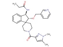 N-[(2R*,3R*)-1'-[(1,5-dimethyl-1H-pyrazol-3-yl)carbonyl]-2-(3-pyridinylmethoxy)-2,3-dihydrospiro[indene-1,4'-piperidin]-3-yl]propanamide