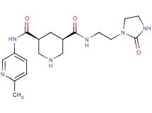 (3S*,5R*)-N-(6-methylpyridin-3-yl)-N'-[2-(2-oxoimidazolidin-1-yl)ethyl]piperidine-3,5-dicarboxamide