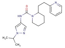 N-(1-isopropyl-1H-pyrazol-4-yl)-2-(2-pyridin-2-ylethyl)piperidine-1-carboxamide
