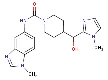 4-[hydroxy(1-methyl-1H-imidazol-2-yl)methyl]-N-(1-methyl-1H-benzimidazol-5-yl)piperidine-1-carboxamide