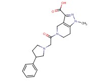 1-methyl-5-[(3-phenylpyrrolidin-1-yl)acetyl]-4,5,6,7-tetrahydro-1H-pyrazolo[4,3-c]pyridine-3-carboxylic acid