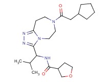 N-{1-[7-(cyclopentylacetyl)-6,7,8,9-tetrahydro-5H-[1,2,4]triazolo[4,3-d][1,4]diazepin-3-yl]-2-methylpropyl}tetrahydro-3-furancarboxamide