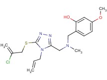 2-{[({4-allyl-5-[(2-chloro-2-propen-1-yl)thio]-4H-1,2,4-triazol-3-yl}methyl)(methyl)amino]methyl}-5-methoxyphenol