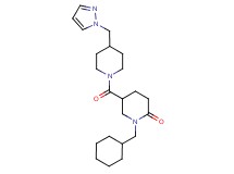1-(cyclohexylmethyl)-5-{[4-(1H-pyrazol-1-ylmethyl)-1-piperidinyl]carbonyl}-2-piperidinone