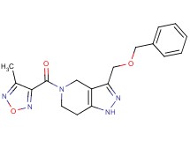 3-[(benzyloxy)methyl]-5-[(4-methyl-1,2,5-oxadiazol-3-yl)carbonyl]-4,5,6,7-tetrahydro-1H-pyrazolo[4,3-c]pyridine