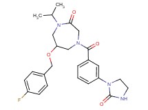 6-[(4-fluorobenzyl)oxy]-1-isopropyl-4-[3-(2-oxo-1-imidazolidinyl)benzoyl]-1,4-diazepan-2-one