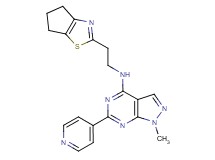 N-[2-(5,6-dihydro-4H-cyclopenta[d][1,3]thiazol-2-yl)ethyl]-1-methyl-6-pyridin-4-yl-1H-pyrazolo[3,4-d]pyrimidin-4-amine