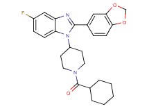 2-(1,3-benzodioxol-5-yl)-1-[1-(cyclohexylcarbonyl)-4-piperidinyl]-5-fluoro-1H-benzimidazole