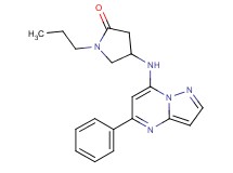 4-[(5-phenylpyrazolo[1,5-a]pyrimidin-7-yl)amino]-1-propyl-2-pyrrolidinone