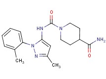N~1~-[3-methyl-1-(2-methylphenyl)-1H-pyrazol-5-yl]piperidine-1,4-dicarboxamide