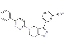 3-[5-(6-phenylpyridazin-3-yl)-4,5,6,7-tetrahydro-1H-pyrazolo[4,3-c]pyridin-3-yl]benzonitrile
