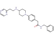 N-benzyl-2-[4-(4-{[2-(2-pyrazinyl)ethyl]amino}-1-piperidinyl)phenyl]acetamide