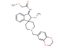 N-[(2R*,3R*)-1'-(2,3-dihydro-1,4-benzodioxin-6-ylmethyl)-2-methoxy-2,3-dihydrospiro[indene-1,4'-piperidin]-3-yl]-2-(methylthio)acetamide