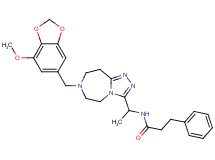 N-(1-{7-[(7-methoxy-1,3-benzodioxol-5-yl)methyl]-6,7,8,9-tetrahydro-5H-[1,2,4]triazolo[4,3-d][1,4]diazepin-3-yl}ethyl)-3-phenylpropanamide