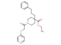 ethyl 4-(3-phenylpropyl)-1-[(4-pyridinylthio)acetyl]-4-piperidinecarboxylate