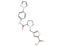 1-[(5-acetyl-3-thienyl)methyl]-N-[4-(1H-pyrazol-1-yl)phenyl]prolinamide