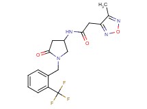 2-(4-methyl-1,2,5-oxadiazol-3-yl)-N-{5-oxo-1-[2-(trifluoromethyl)benzyl]-3-pyrrolidinyl}acetamide