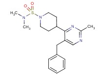 4-(5-benzyl-2-methyl-4-pyrimidinyl)-N,N-dimethyl-1-piperidinesulfonamide