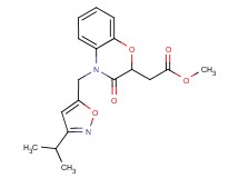 methyl {4-[(3-isopropylisoxazol-5-yl)methyl]-3-oxo-3,4-dihydro-2H-1,4-benzoxazin-2-yl}acetate