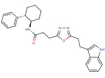3-{5-[2-(1H-indol-3-yl)ethyl]-1,3,4-oxadiazol-2-yl}-N-[(1R*,2S*)-2-phenylcyclohexyl]propanamide