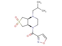 (4aR*,7aS*)-1-isobutyl-4-(3-isoxazolylcarbonyl)octahydrothieno[3,4-b]pyrazine 6,6-dioxide