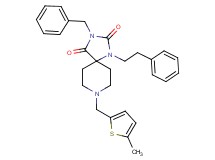 3-benzyl-8-[(5-methyl-2-thienyl)methyl]-1-(2-phenylethyl)-1,3,8-triazaspiro[4.5]decane-2,4-dione