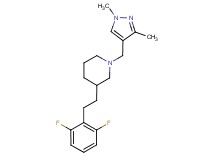 3-[2-(2,6-difluorophenyl)ethyl]-1-[(1,3-dimethyl-1H-pyrazol-4-yl)methyl]piperidine